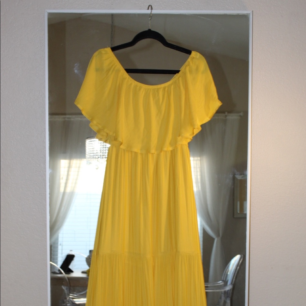Yellow maxi dress